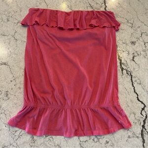 American Eagle women’s pink sleeveless halter top ruffles small